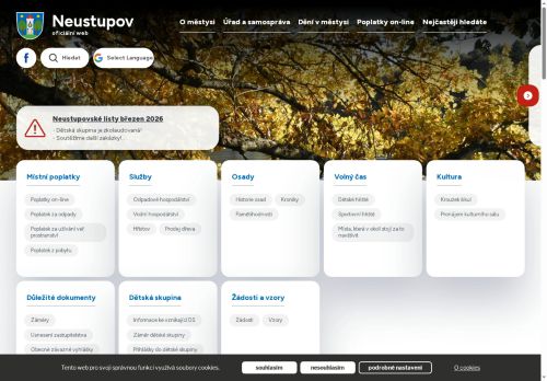 Zobrazit webové stránky Úřad městyse Neustupov