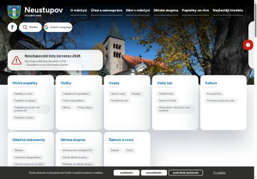 Zobrazit webové stránky Úřad městyse Neustupov