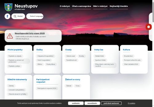 Zobrazit webové stránky Úřad městyse Neustupov