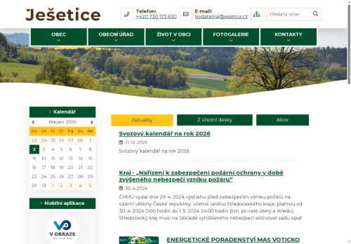 Zobrazit webové stránky Obecní úřad Ješetice