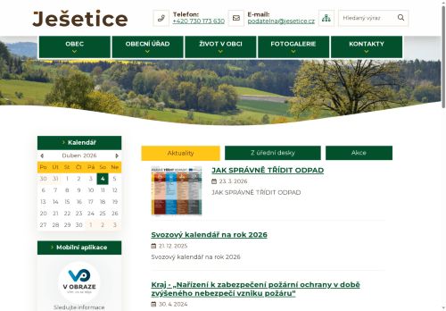 Zobrazit webové stránky Obecní úřad Ješetice