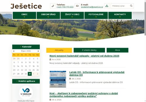 Zobrazit webové stránky Obecní úřad Ješetice