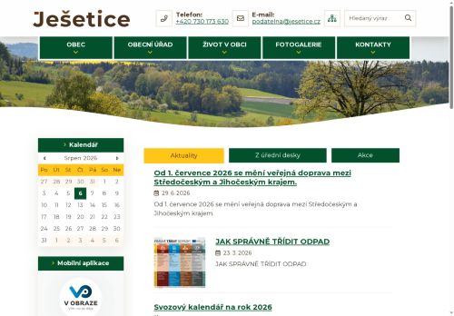 Zobrazit webové stránky Obecní úřad Ješetice