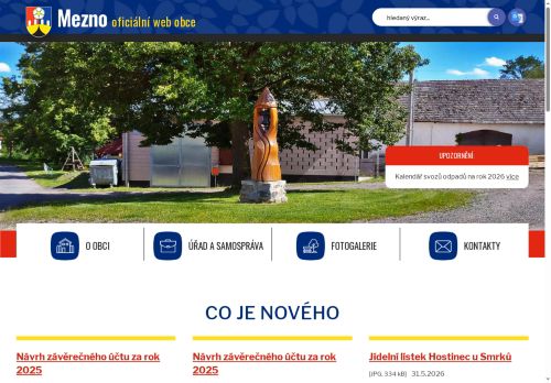 Zobrazit webové stránky Obecní úřad Mezno