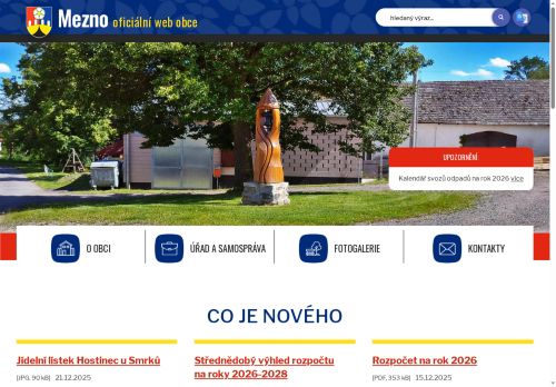 Zobrazit webové stránky Obecní úřad Mezno