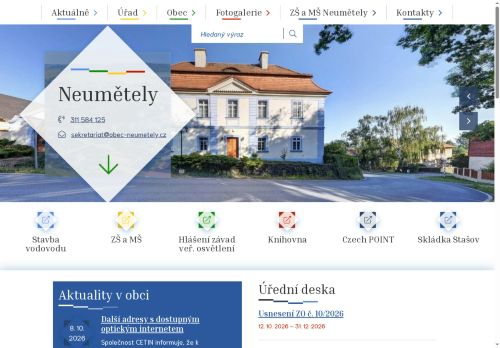 Zobrazit webové stránky Obecní úřad Neumětely