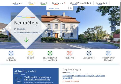 Zobrazit webové stránky Obecní úřad Neumětely