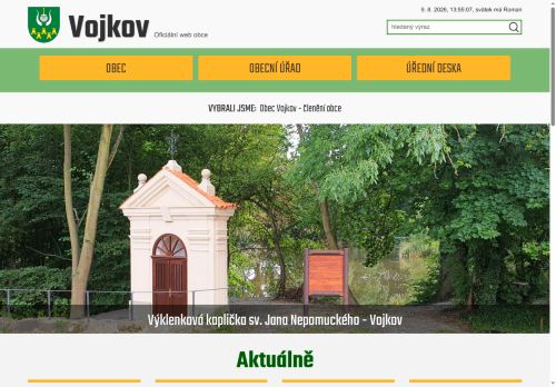 Zobrazit webové stránky Obecní úřad Vojkov