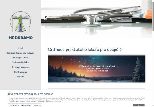 Zobrazit webové stránky Praktický lékař pro dospělé MEDKRAMO - MUDr. Miroslav Jedlička, MUDr. Josef Máša, MUDr. Hlaváčová Gembalová