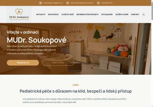 Zobrazit webové stránky Praktický lékař pro děti a dorost - MUDr. Zdenka Soukopová
