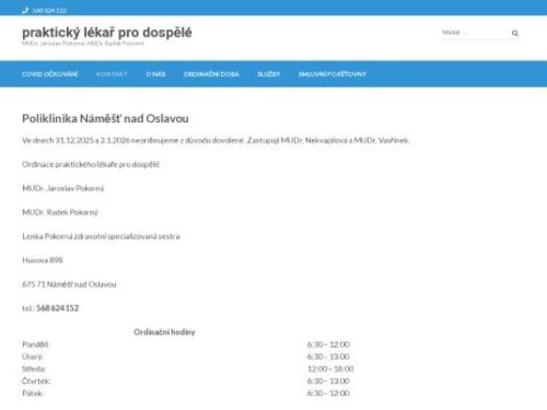 Praktický lékař pro dospělé - MUDr. Jaroslav Pokorný, MUDr. Radek Pokorný