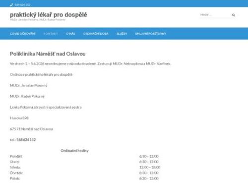 Praktický lékař pro dospělé - MUDr. Jaroslav Pokorný, MUDr. Radek Pokorný