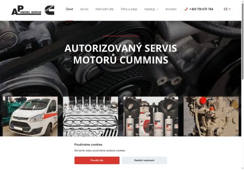 Webové stránky AP diesel servis, s.r.o., Rosice