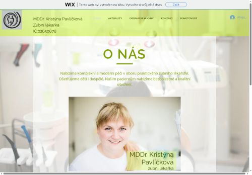 Zobrazit webové stránky Zubní lékař - MDDr. Kristýna Pavlíčková