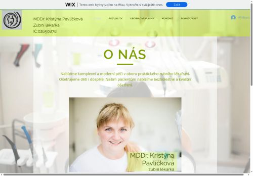 Zobrazit webové stránky Zubní lékař - MDDr. Kristýna Pavlíčková