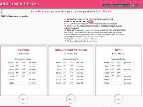 Praktický lékař pro dospělé Ambulance VIP s.r.o. - MUDr. Iva Benešová