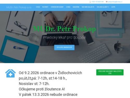 Praktický lékař pro dospělé - MUDr. Petr Prokop