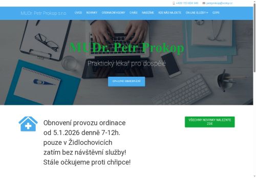 Zobrazit webové stránky Praktický lékař pro dospělé - MUDr. Petr Prokop