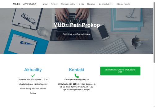 Zobrazit webové stránky Praktický lékař pro dospělé - MUDr. Petr Prokop