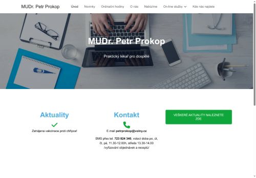 Zobrazit webové stránky Praktický lékař pro dospělé - MUDr. Petr Prokop