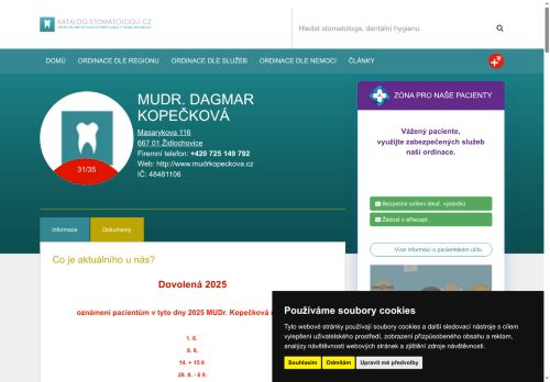 Zobrazit webové stránky Stomatologická ambulance - MUDr. Dagmar Kopečková