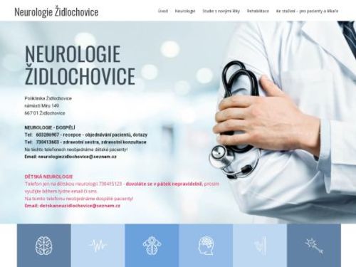 Neurologická ambulance Neurologie Židlochovice - MUDr. Tomáš Kubelka, MUDr. Eduard Minks, Ph.D., MUDr. Mária Justanová, MUDr. Ivica Čechová, Ph.D., MUDr. Hana Karpatová, MUDr. Hana Streitová, doc. MUDr. Martin Pail, Ph.D.