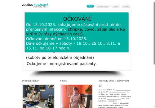 Zobrazit webové stránky Praktický lékař pro dospělé - MUDr. Zdeňka Nováková