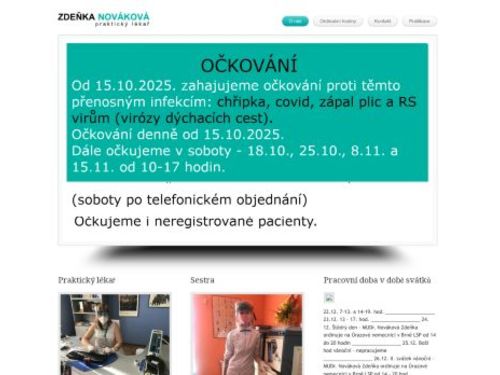 Praktický lékař pro dospělé - MUDr. Zdeňka Nováková