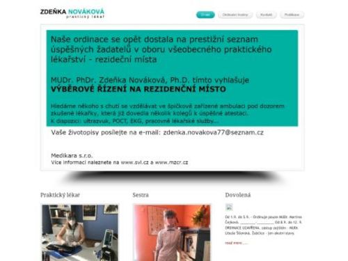 Praktický lékař pro dospělé - MUDr. Zdeňka Nováková