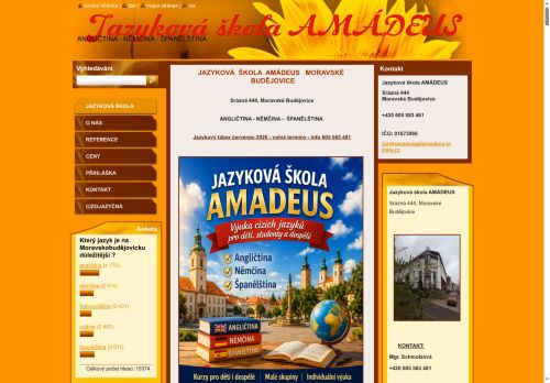 Zobrazit webové stránky Jazyková škola AMÁDEUS Moravské Budějovice Mgr. Kateřina Schmolzová