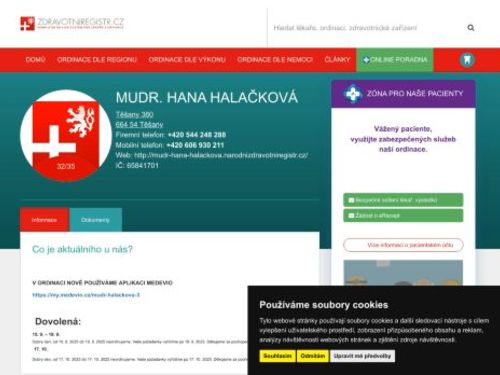 Praktický lékař pro děti a dorost - MUDr. Hana Halačková