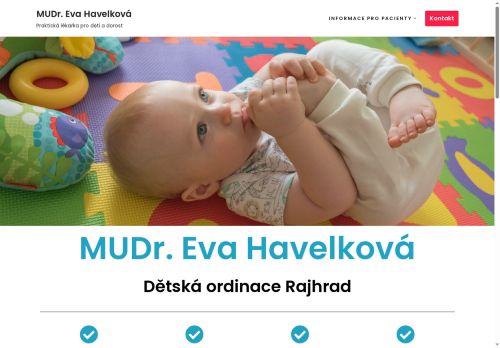 Zobrazit webové stránky Praktický lékař pro děti a dorost - MUDr. Eva Havelková