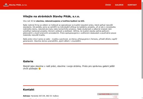 Zobrazit webové stránky Stavby Piták, s.r.o.