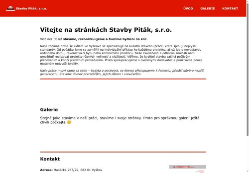 Zobrazit webové stránky Stavby Piták, s.r.o.