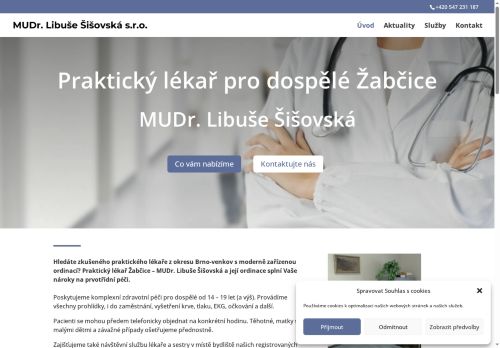 Zobrazit webové stránky Praktický lékař pro dospělé - MUDr. Libuše Šišovská