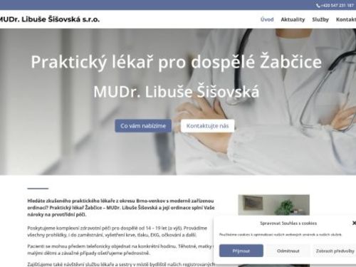 Praktický lékař pro dospělé - MUDr. Libuše Šišovská