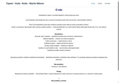 Zobrazit webové stránky Topení, voda, kotle Němec