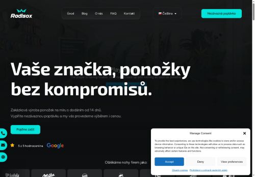 RADISOX s.r.o. nabízí práci na pozici Obsluha pletacích strojů na výrobu designových ponožek. v obci Hořovice