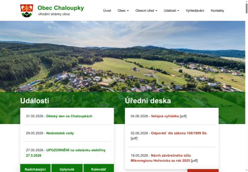 Zobrazit webové stránky Obecní úřad Chaloupky
