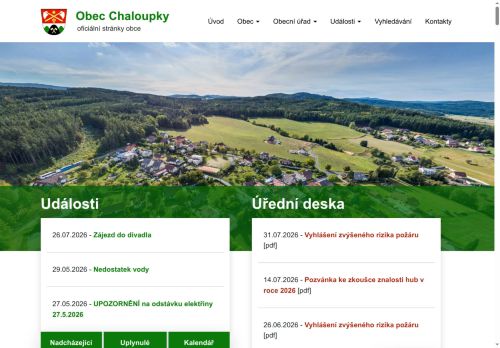 Zobrazit webové stránky Obecní úřad Chaloupky