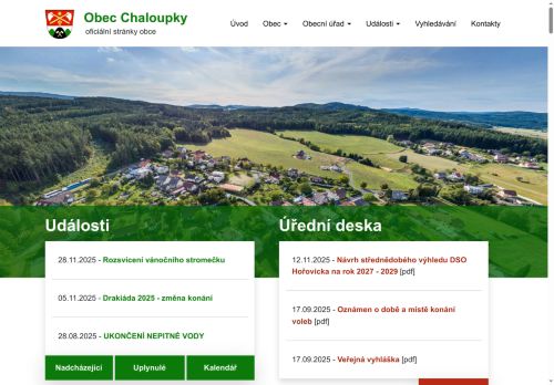 Zobrazit webové stránky Obecní úřad Chaloupky