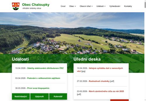 Zobrazit webové stránky Obecní úřad Chaloupky