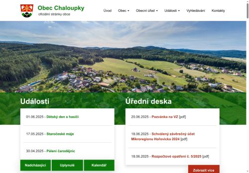 Zobrazit webové stránky Obecní úřad Chaloupky