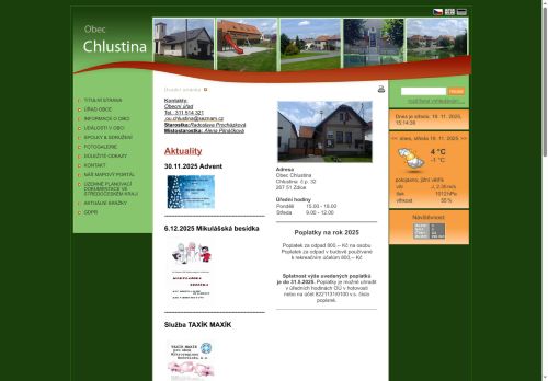 Zobrazit webové stránky Obecní úřad Chlustina