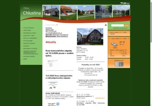 Zobrazit webové stránky Obecní úřad Chlustina