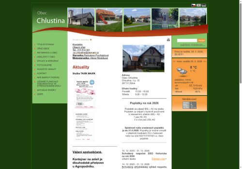 Zobrazit webové stránky Obecní úřad Chlustina