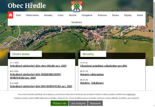 Zobrazit webové stránky Obecní úřad Hředle