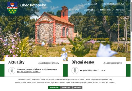 Zobrazit webové stránky Obecní úřad Kotopeky