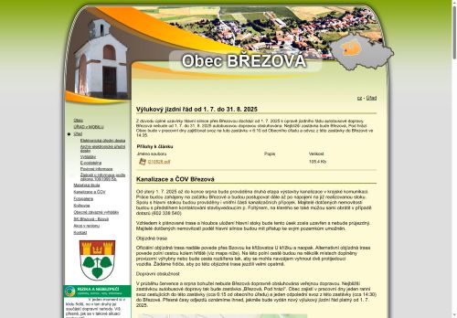 Zobrazit webové stránky Obecní úřad Březová
