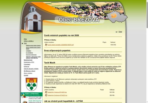 Zobrazit webové stránky Obecní úřad Březová